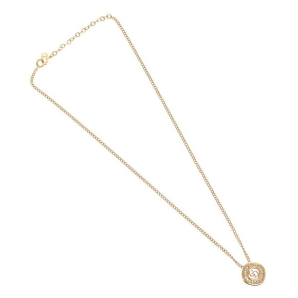 Christian Dior Necklace metal Gold Auth am8078 - Picture 1 of 9